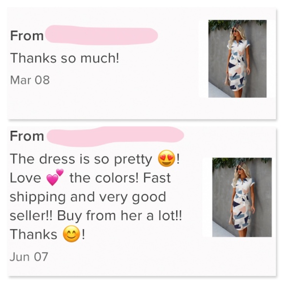 Printed Belted Midi Dress White Blue Geometric Short Sleeve V-Neck Bodycon - Picture 7 of 9